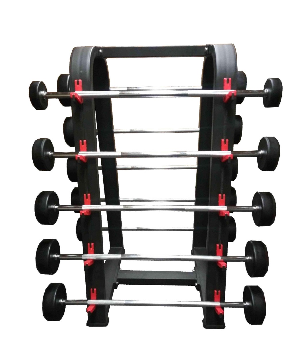 Rubber Capped Fixed Weight Barbell Set